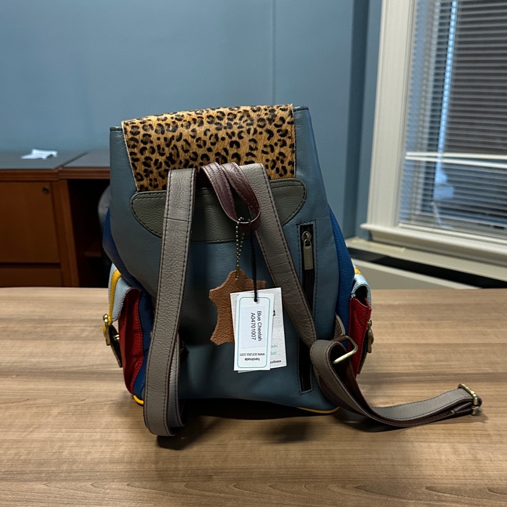 Multicolor Leather Backpack - Picture 2 of 4